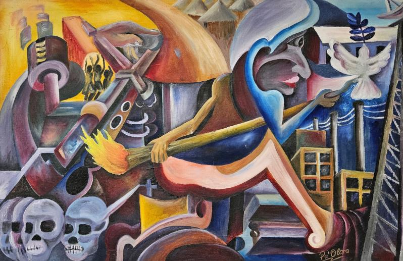 Painting by former child soldier from Uganda